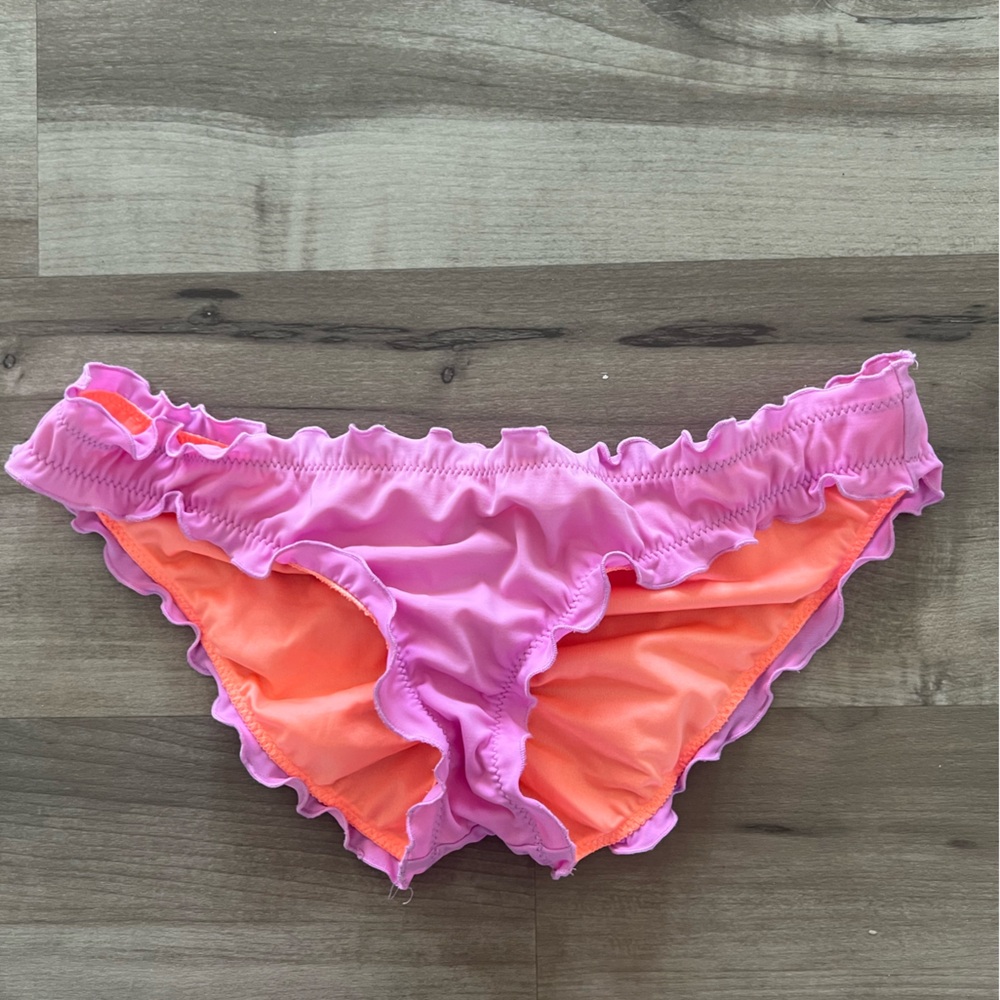 Victoria's Secret Coral and Lavender Bikini Bottom